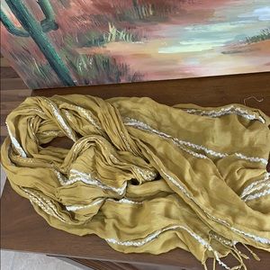 Mustard Yellow Textured Scarf